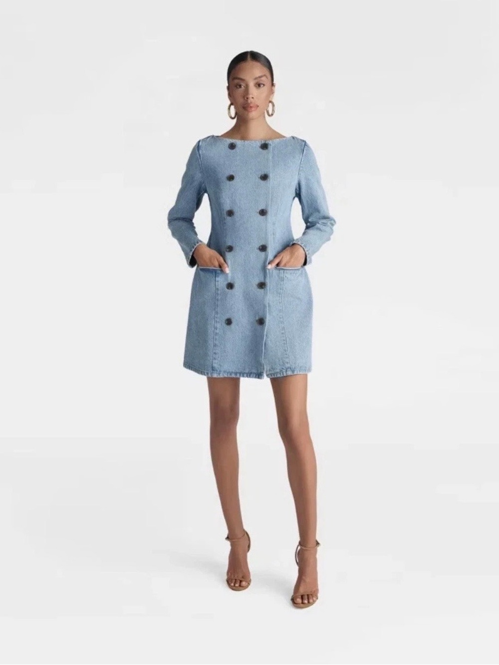 KBB by KAHLANA Women's 'The Tuxedo Mini Dress' - Vintage Wash 2